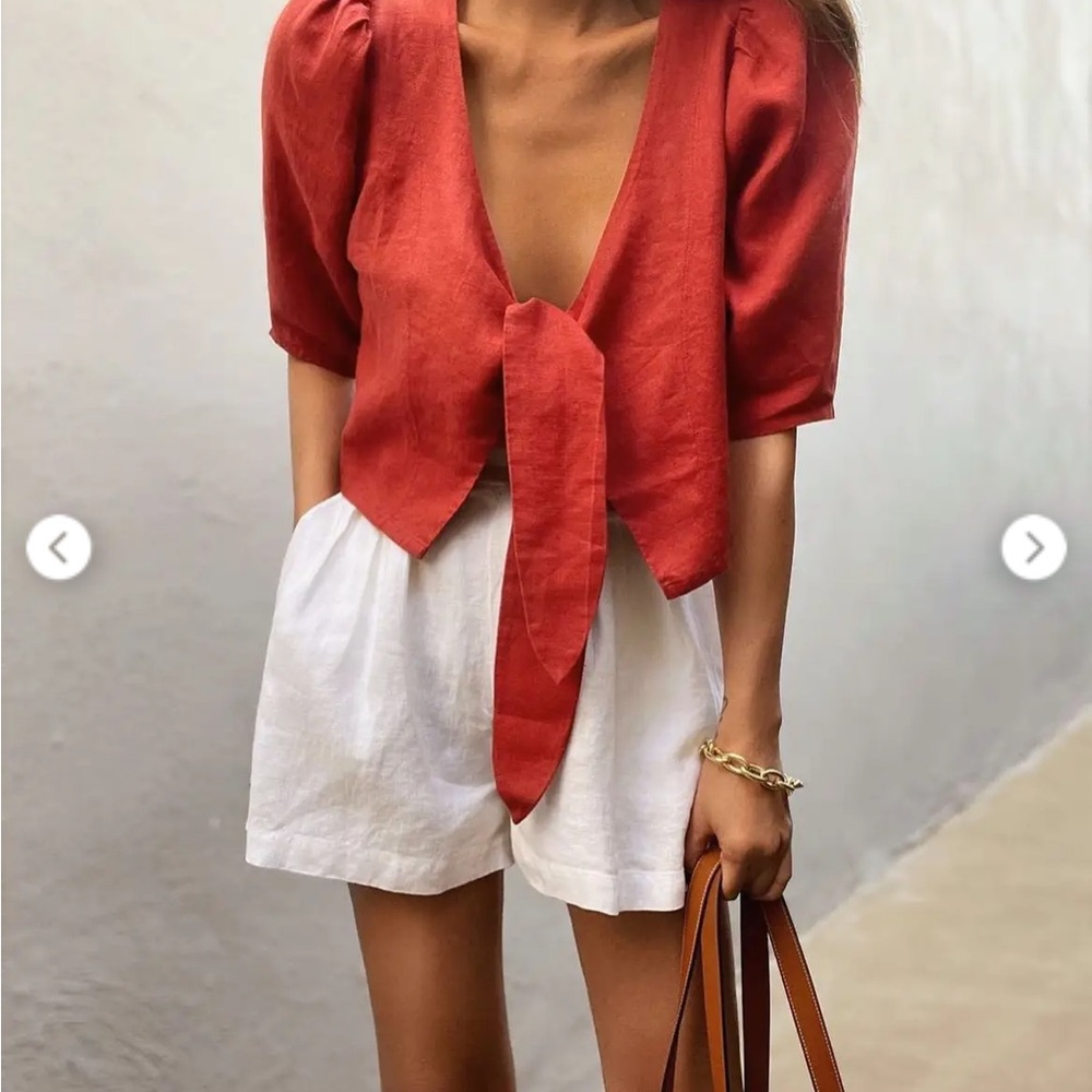Posse Agatha Blouse in Red Jam NWT